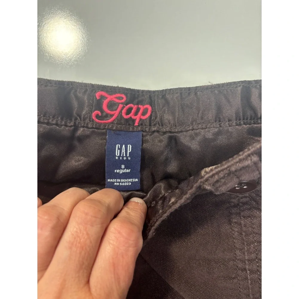 Gap Kids Girls Brown Corduroy Pleated Mini Skirt Size 8 Regular 2008 y2k